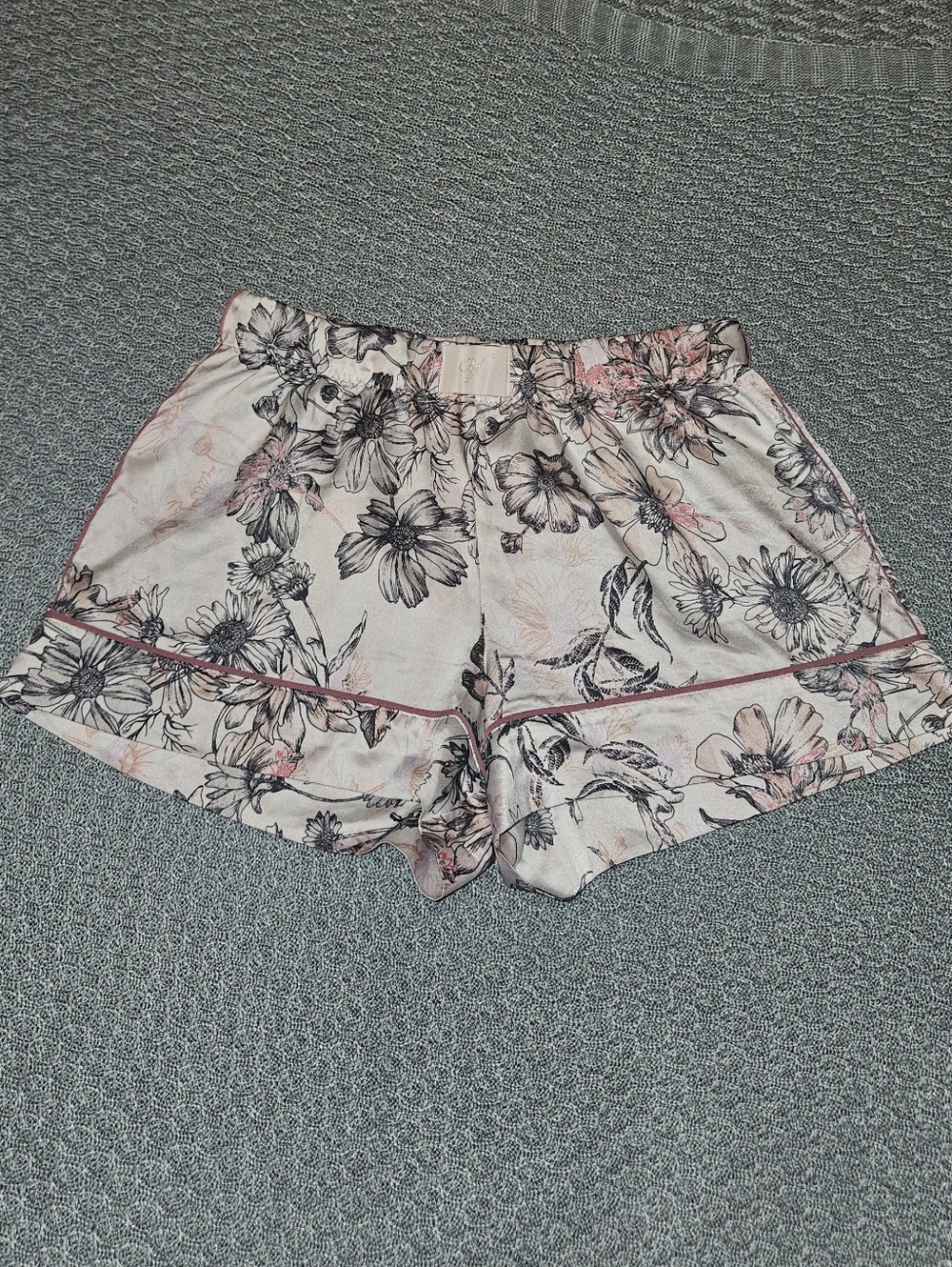 Victoria's Secret Pink and Black Floral Lounge Shorts